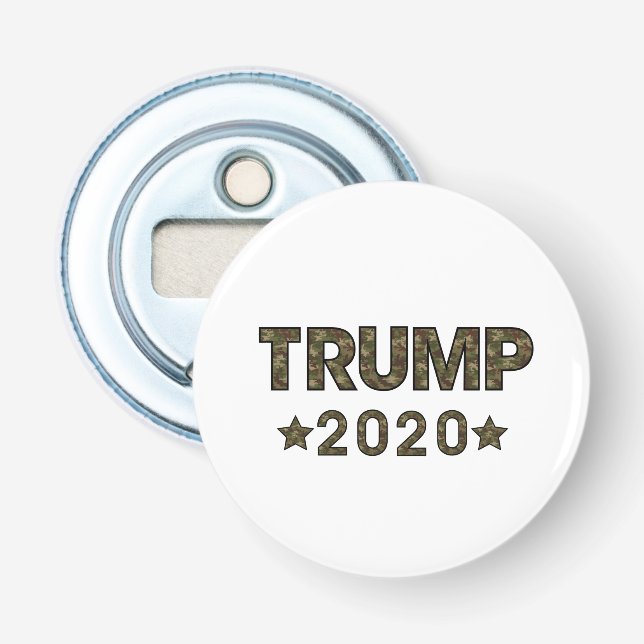 Trump 2020 Camouflage Election Bottle Opener (Front)