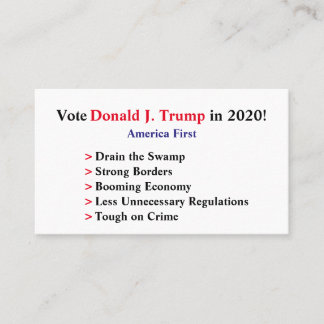 Trump 2020 Card