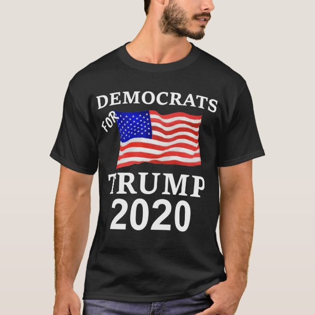 Trump 2020 Democrats for Trump Flag T-Shirt (Front)