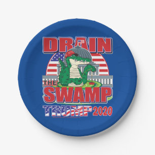 Trump 2020 Drain The Swamp Paper Plate