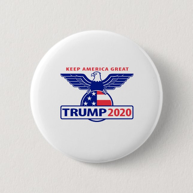 Trump 2020 Eagle Logo 6 Cm Round Badge (Front)