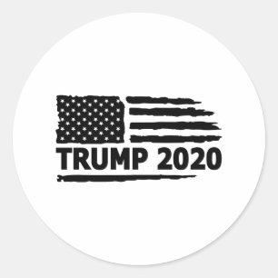 Trump 2020 Flag Classic Round Sticker
