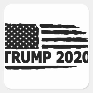 Trump 2020 Flag Square Sticker