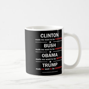 Trump 2020 Funny Clinton Bush Obama Trump Canadian Coffee Mug