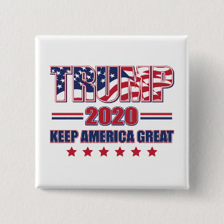 Trump 2020 Keep America Great 15 Cm Square Badge
