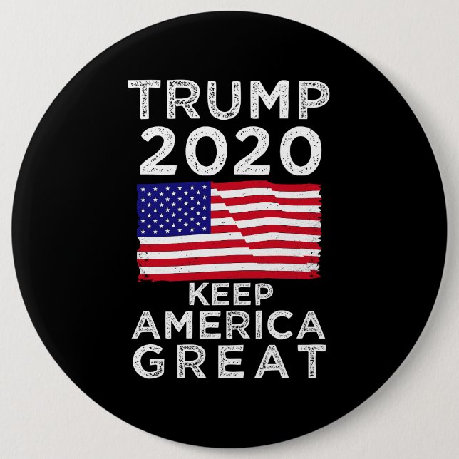 Trump 2020 : Keep America Great 6 Cm Round Badge (Front)