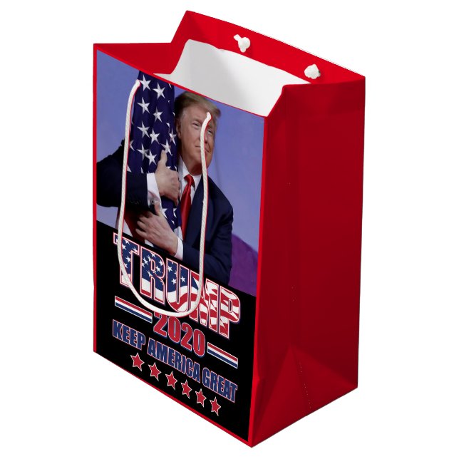 Trump 2020 Keep America Great Medium Gift Bag (Front Angled)