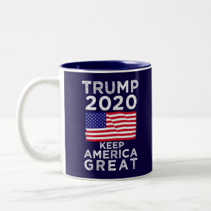 Trump 2020 : Keep America Great Two-Tone Coffee Mug