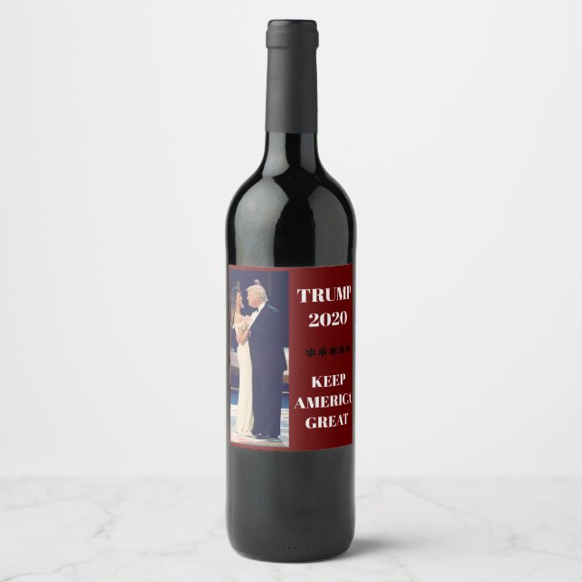 Trump 2020 Keep America Great Wine Label (Front)