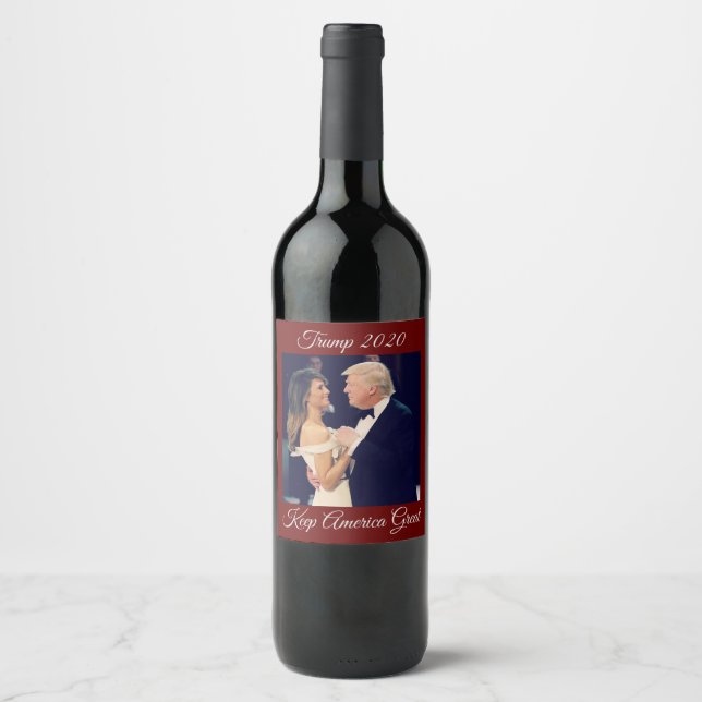 Trump 2020 - Keep America Great Wine Label (Front)