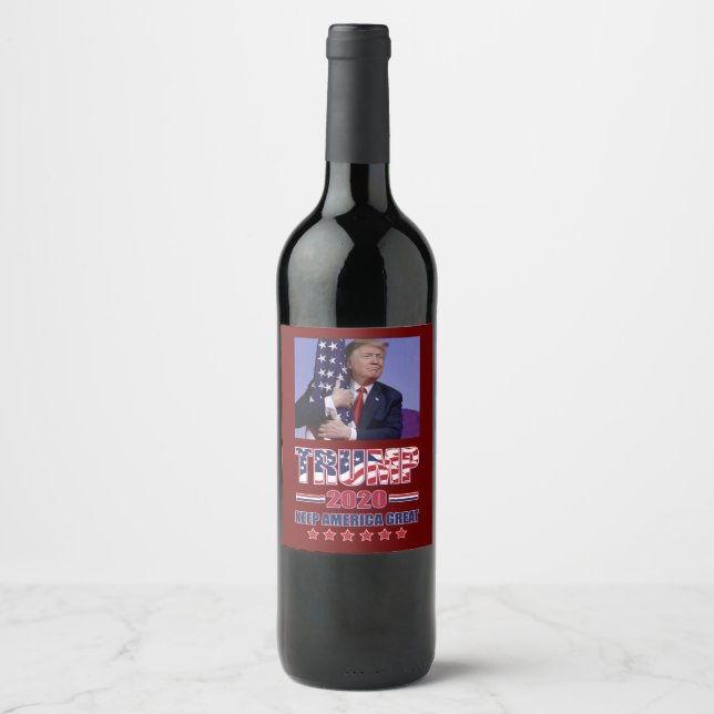Trump 2020 Keep America Great Wine Label (Front)
