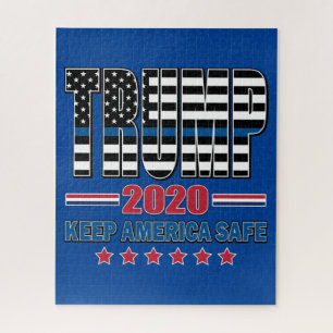 Trump 2020 Keep America Safe Jigsaw Puzzle