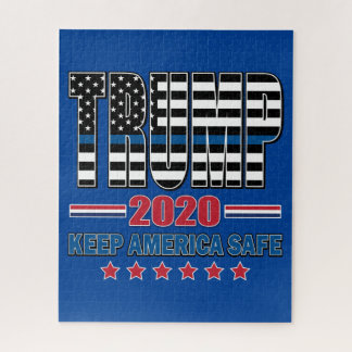 Trump 2020 Keep America Safe Jigsaw Puzzle