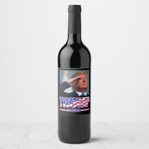Trump 2020 Make America Great Again Wine Label