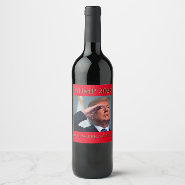 Trump 2020 Make America Great Wine Label (Front)