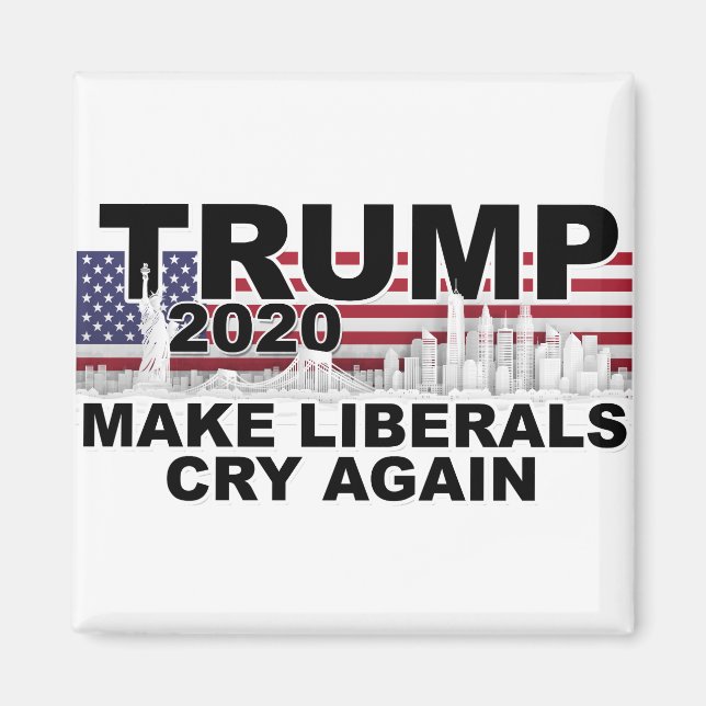 Trump 2020 Make Liberals Cry Again Magnet (Front)