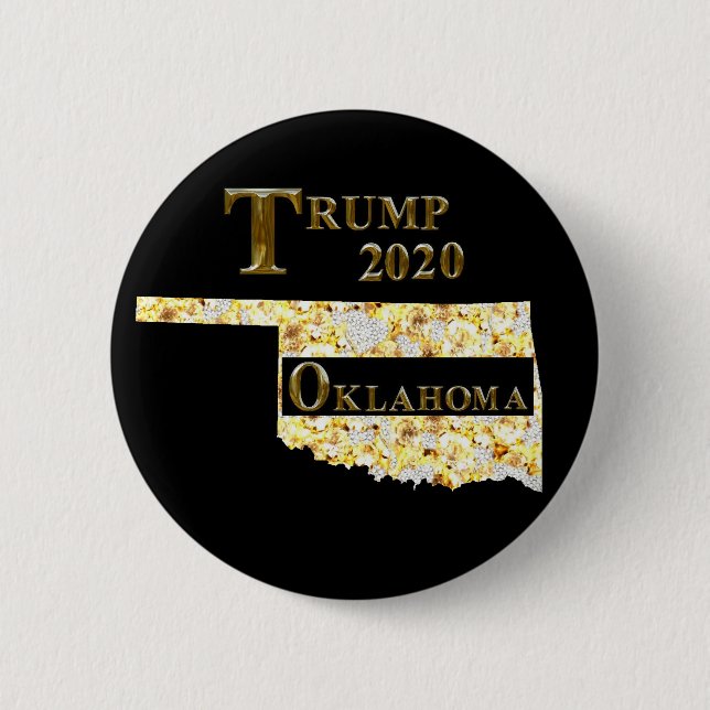 TRUMP 2020 OKLAHOMA 6 CM ROUND BADGE (Front)