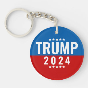 Trump 2020 Red and Blue w/Stars Key Ring