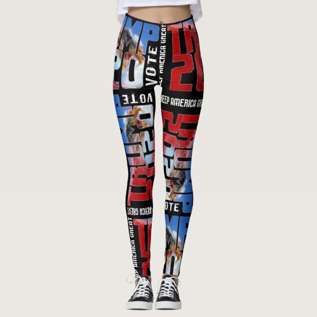 Trump 2020 RED WAVE LEGGINGS (Front)
