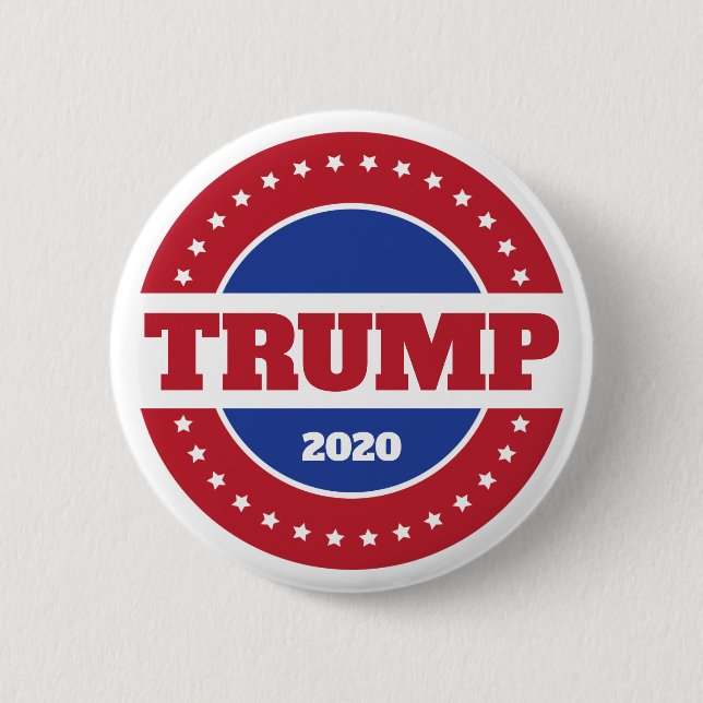 Trump 2020 Red White and Blue 6 Cm Round Badge (Front)