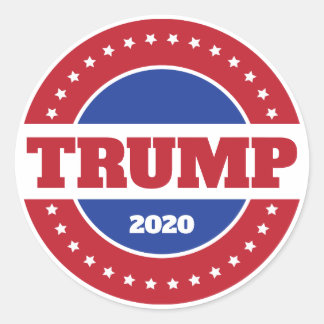 Trump 2020 Red White & Blue Classic Round Sticker