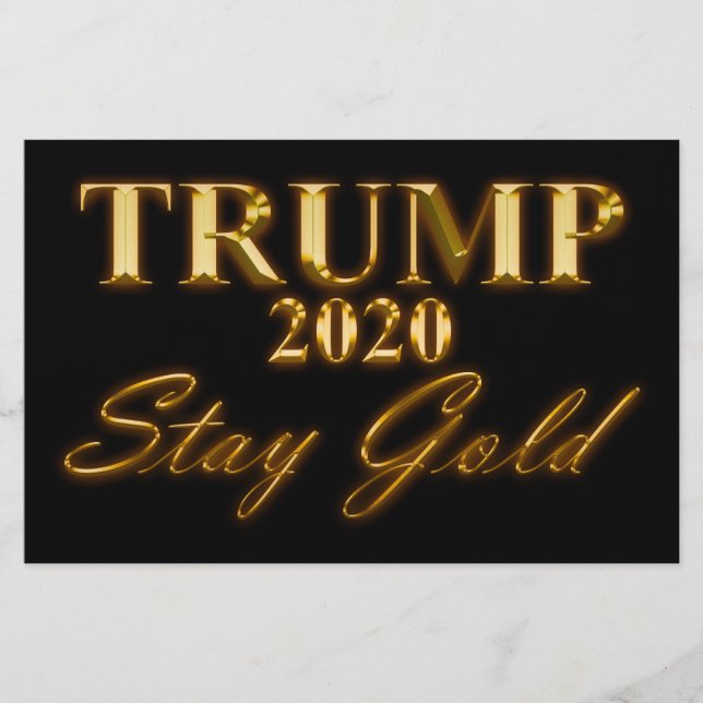 TRUMP 2020 - Stay Gold Flyer (Front)