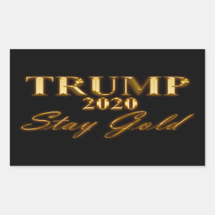 TRUMP 2020 - Stay Gold Rectangular Sticker