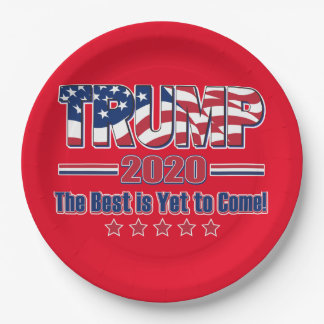 Trump 2020 The Best is Yet to Come Paper Plate