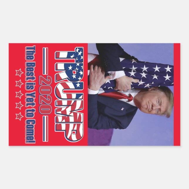 Trump 2020 The Best is Yet to Come Rectangular Sticker (Front)