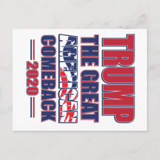 Trump 2020 The Great American Comeback Postcard