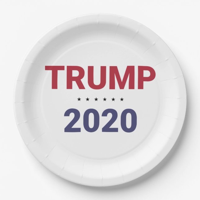 Trump 2020 (US Election) Paper Plate (Front)