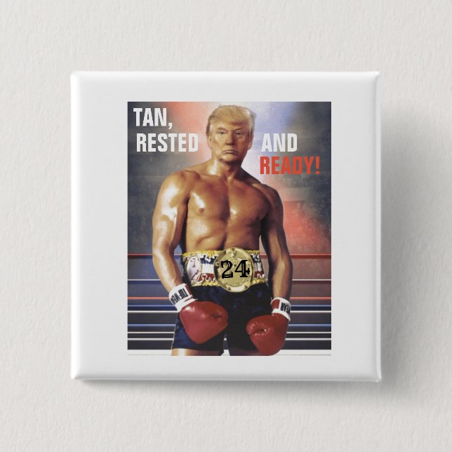 Trump 2024 15 cm square badge (Front)