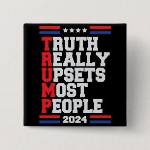 Trump 2024 15 cm square badge