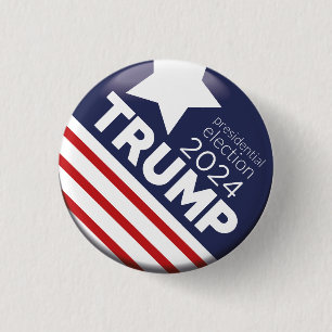 Trump 2024 3 cm round badge