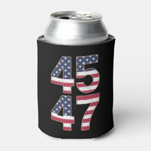 Trump 2024 45 47 Vintage Can Cooler