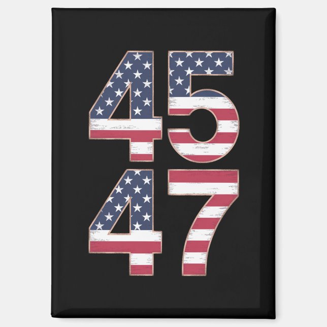 Trump 2024 45 47 Vintage Magnet (Front)