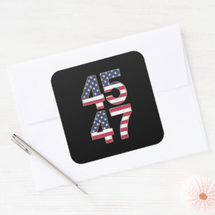Trump 2024 45 47 Vintage Square Sticker