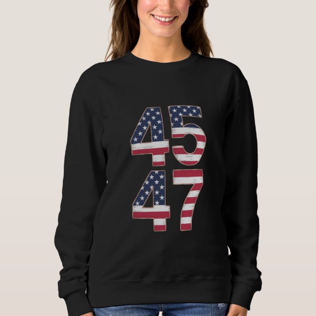 Trump 2024 45 47 Vintage Sweatshirt (Front)