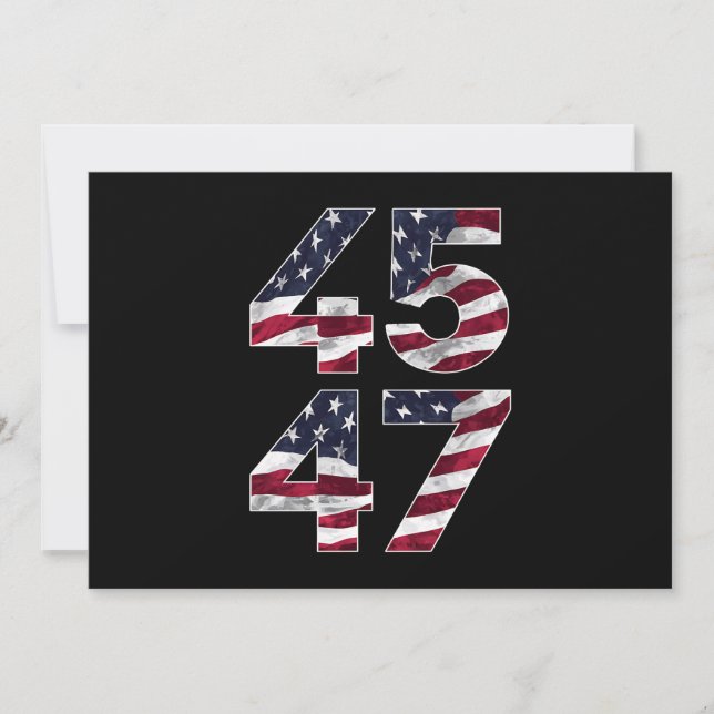 Trump 2024 45 47 Vintage USA Invitation (Front)