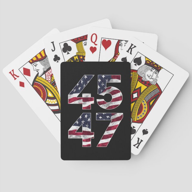 Trump 2024 45 47 Vintage USA Playing Cards (Back)