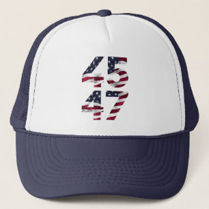 Trump 2024 45 47 Vintage USA Trucker Hat