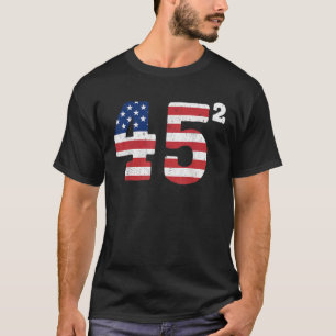Trump 2024 45 Squared Second Term USA Vintage T-Shirt