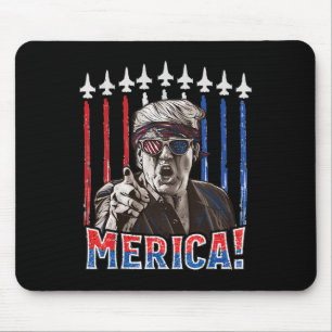 Trump 2024 4th Of July Patriotic American Flag Mer Mouse Mat