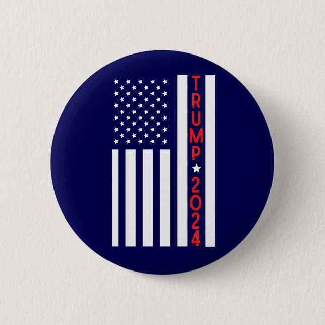 trump 2024  6 cm round badge (Front)