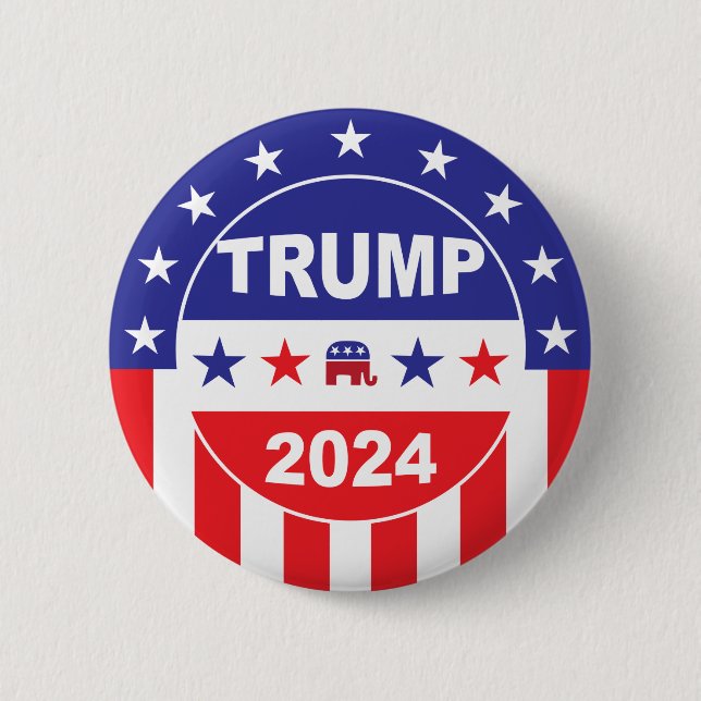 TRUMP 2024 6 CM ROUND BADGE (Front)