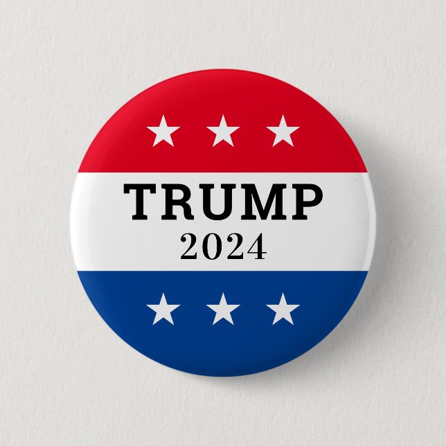 Trump 2024  6 cm round badge (Front)