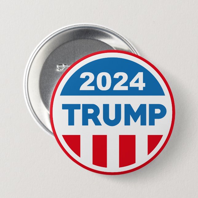Trump 2024 7.5 cm round badge (Front & Back)
