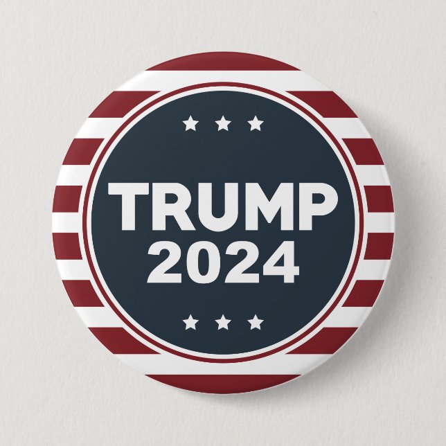Trump 2024 7.5 cm round badge (Front)