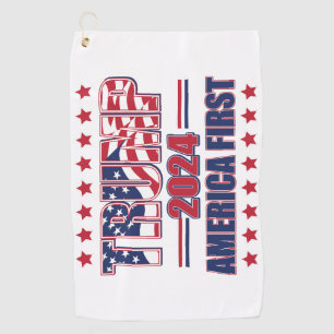 Trump 2024 America First Golf Towel