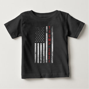 Trump 2024 American Flag Distressed Vintage Gift Baby T-Shirt